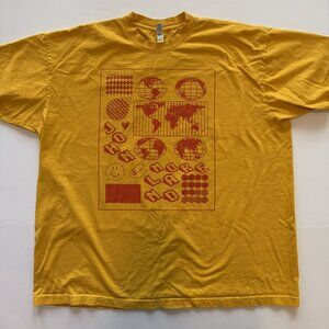 John Moreland LA Apparel Oklahoma OK Tulsa Folk Americana Yellow 2XL Band Shirt